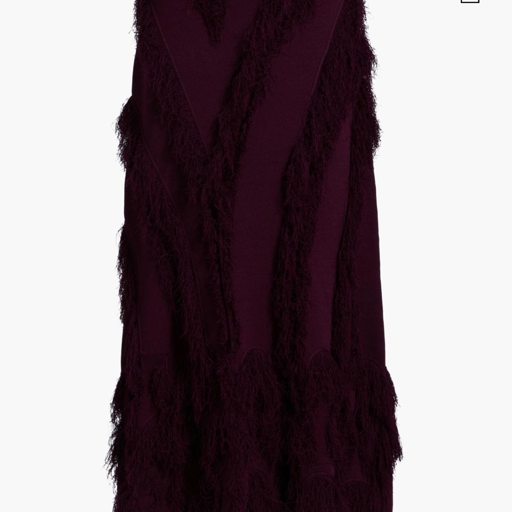 Ulla Johnson Plum Fringe Midi Skirt